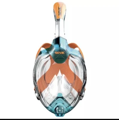 Seac Libera Full Face Mask S/M Aqua&Orange Snorkeling Mask - Image 1 of 4