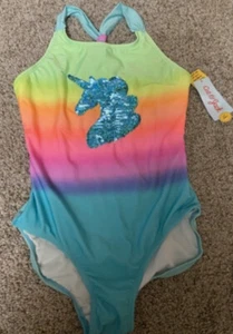 Girls swim suit unicorn 14/16 one piece Sequins NWT - Picture 1 of 3