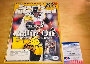 Jerome Bettis 2006 Sports Illustrated Signed Magazine PSA COA RARE A - Picture 1 of 1