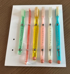 Vintage 50er Jahre Lactona Zahnspitze Zahnbürsten Display Sampler Dental Sammler - Bild 1 von 7