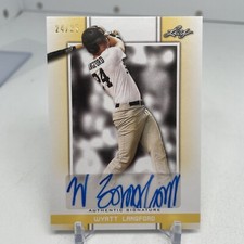 2019 Leaf Perfect Game National Showcase Wyatt Langford Auto /25 Texas Rangers