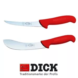 F Dick 15cm Red Skinning & Boning Butchers Knife Set 8 2991 15-03/8 2264 15-03 - Picture 1 of 3