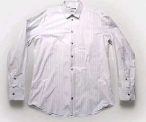 Men Dolce & Gabbana Martini Dress Shirt Striped 16.5/42 *Missing Button* - Picture 1 of 11
