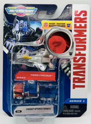 Micro Machines Transformers 2-Pack #002 Optimus Prime Chase Starscream Series 1 - Image 1 of 2