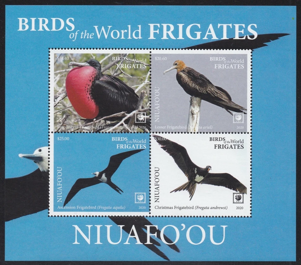 Niuafo'ou (2020) Birds of the World, Frigates - S/S - Image 1 of 1
