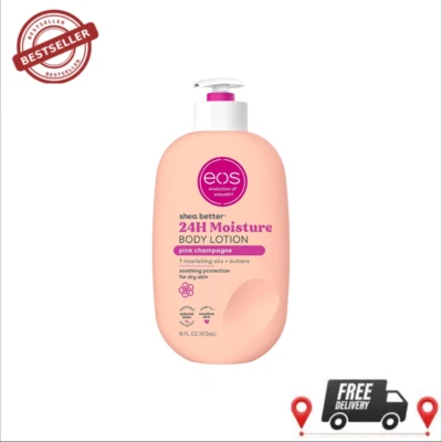 Loción corporal eos Shea Better para piel seca, champán rosa, 16 fl oz (1 paquete) Foto 1 de 4