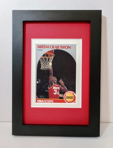 Akeem Olajuwon Houston Rockets Display Custom Framed NBA Basketball Card Plaque Cover