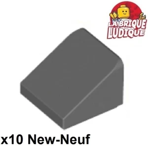 Lego 10x slope brick brique pente 30 1x1 x2/3 gris foncé/dark bluish gray 54200 - Picture 1 of 1