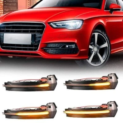 Indicador dinámico de señal de giro de luz de espejo lateral LED para Audi A3 S3 RS3 8V 12-up Foto 1 de 4