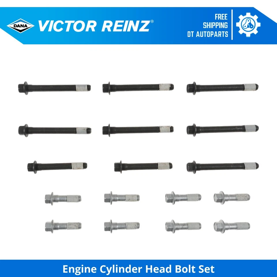 For 1987-1991 GMC V3500 5.7L V8 Engine Cylinder Head Bolt Set Victor Reinz 1988 - Image 1 of 1