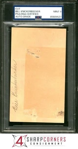 SIGNED AUTOGRAPHED BILL KNICKERBOCKER CUT SIGNATURE PSA DNA AUTO 9 - Picture 1 of 4