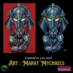 SHREDDER #1 Marat Mychaels Exclusive RED & BLACK VIRGIN Set /500 tmnt Variant - Picture 1 of 1