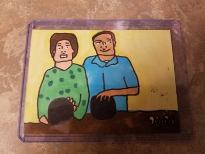 Gramma Grampa Bowling artista famoso: tarjeta coleccionable de artista ACEO obra de arte original  Foto 1 de 2