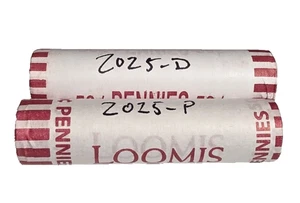 Rollos de banco sellados de centavo Lincoln Shield 2025 P&D. 1 rollo de cada menta - Imagen 1 de 2