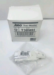 Juno Track Lighting T38WH QTY 13 T38 WH 1-Circuit Trac-Master End Feed CONNECTOR - Picture 1 of 5