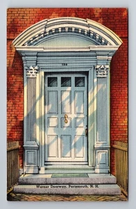 Portsmouth NH-New Hampshire, Warner Doorway, antike Vintage Souvenir Postkarte - Bild 1 von 2