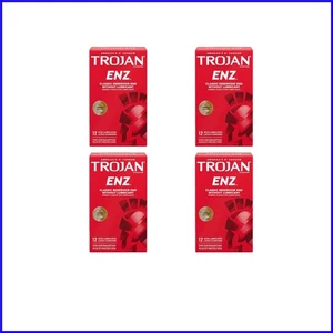 ENZ Non-Lub Latex Condoms 12ct - Pack of 4 for Personalized Protection - Picture 1 of 6