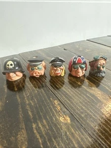 Butt Snuffer Lot Of 5 Biker Gang Riders Pig Helmets - Picture 1 of 4