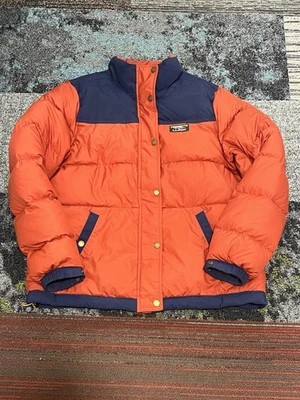 LL Bean Men’s Medium Puffer Jacket Orange Winter Coat  - Image 1 of 4