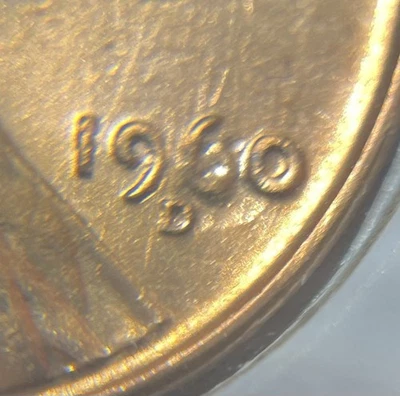 1960 D BU Small date Lincoln Memorial Cent Strike Through Error - Image 1 of 4