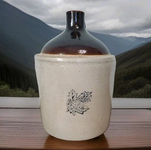 Vintage Western Steinzeug Ahorn 1 Gal Schulter Krug Moonshine Whiskey Monmouth Ill - Bild 1 von 12
