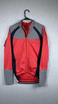 Specialized Cycling Jacket Mens Large Gray Full Zip Thermal Pockets Reflective - Image 1 of 4