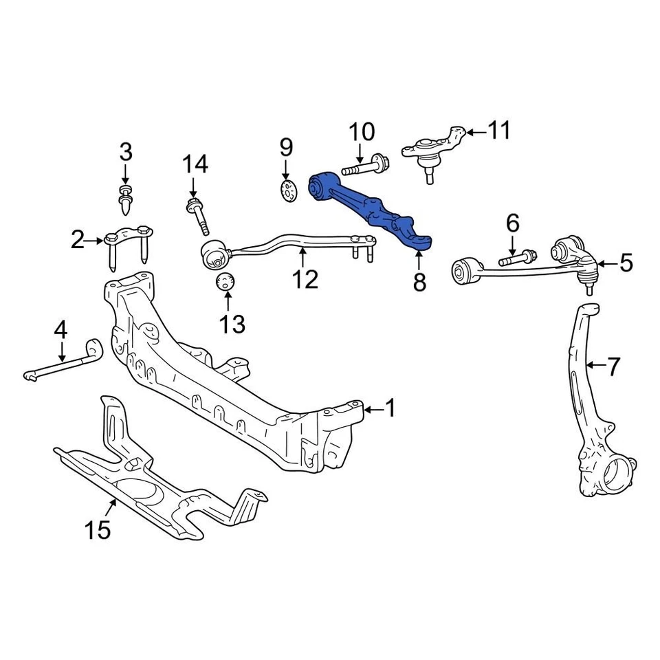 For Lexus LS400 95-00 Lexus 4806950020 Front Left Lower Suspension Control Arm Foto 1 de 1