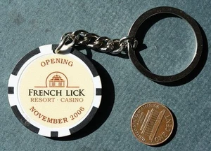 '06 Indiana French Lick Springs Resort Casino Eröffnung Poker Chip Schlüsselanhänger - - Bild 1 von 1