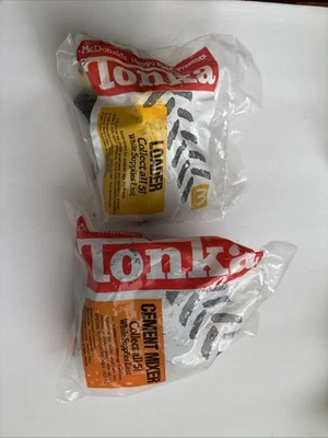McDonalds Tonka Diecst Happy Meal Vintage Toy Lot (2) Cement Mixer And Loader - Image 1 of 4
