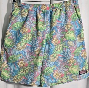 Vineyard Vines Mens Swim Trunks Turtle Print Board Shorts Size M Drawstring - Picture 1 of 8