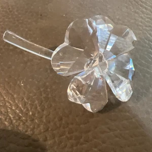 Swarovski Silver Crystal Four Leaf Clover Figurine - Picture 1 of 5