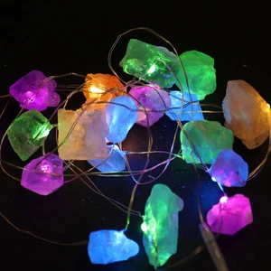 USB Gemstone Fairy Lights, Celestite, Amethyst, Orange Jade, Rose Quartz Crystal - Picture 1 of 27