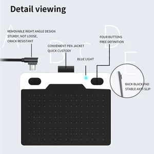 Graphics Drawing Tablet 8192 Levels Pressure 233PPS 5080LPI Customizable Keys Di - Picture 1 of 24