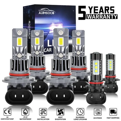For Lexus RX300 1999 2000 2001 2002 2003 6x Combo LED Fog Light Headlight Bulbs - Image 1 of 4