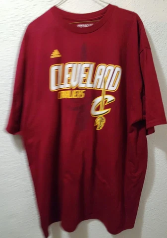 NWOT-ADIDAS-Cleveland Cavaliers Mens-Garnet  XXL T Shirt-🏀🏀🏀 Cover