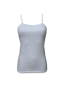 Fontana Intimo, 4 Tanktops Frau Top Schmale Schulter Rand Satin 100% Baumwolle - Bild 1 von 8