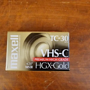 Maxwell HGX Gold Premium High Grade Camcorder Video Tape VHS-C TC-30 SEALED - Picture 1 of 6