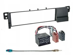 Radio Apertura Set per BMW 3er E46 Adattatore Autoradio 1 din Telaio Cavo Iso - Foto 1 di 24