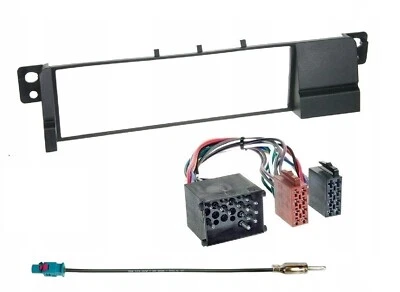 Panneau de Radio Kit pour BMW 3er E46 Adaptateur 1 din Cadre Montage Câble Iso - Photo 1/4