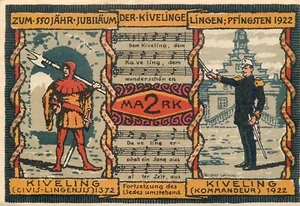 7. Notgeld 2 Mark emergency money Germany Lingen Kivelinge Pentecost 1922 - Picture 1 of 2