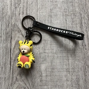 New Starbucks Malaysia Year of the Tiger Bearista Figure Keychain Key Ring - Bild 1 von 7