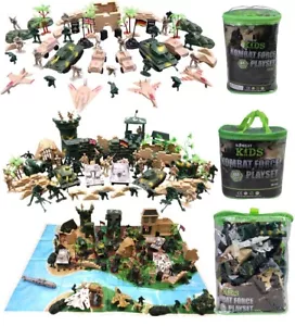 KombatUK Kids Childs Army Men Toy Soldier Battle Pack Kit 5 Choices of Play Sets - Picture 1 of 22