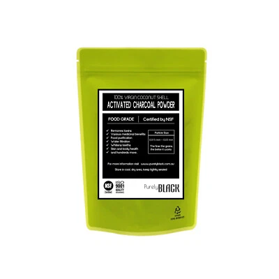 Activated Charcoal Powder For Detox, Supplement Food Grade Active Charcoal 100g  - image 1 of 2