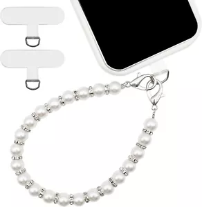 Pearl Beaded Phone Wrist Strap, Universal Cell Phone Lanyard, Anti Lost Phone... - Picture 1 of 7