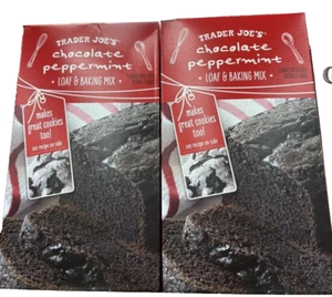 2x Trader Joe's Chocolate Peppermint Loaf & Baking Mix 19 oz Each Box - Picture 1 of 2