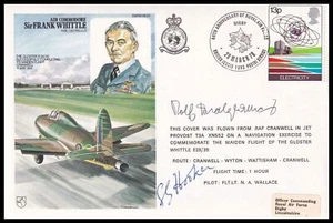 SIR ROLF DUDLEY-WILLIAMS & SIR STANLEY HOOKER signiert Sir Frank Whittle RAF-Cover - Bild 1 von 6