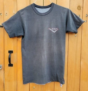 Vintage PONY T-Shirt Boys Boy's Size Medium Gray Lined Made in U.S.A. VTG - Picture 1 of 13