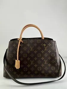 Authentic Louis Vuitton Montaigne MM Monogram Canvas Shoulder Handbag - Picture 1 of 13