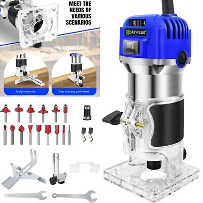 2000W Elektrische Holz Oberfräse Einhand Oberfräse Kantenfräse 6 Gänge - Bild 1 von 4