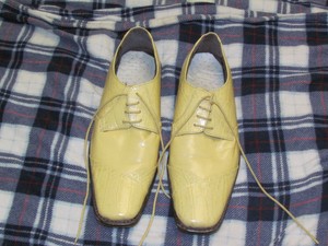 yellow stacy adams shoes